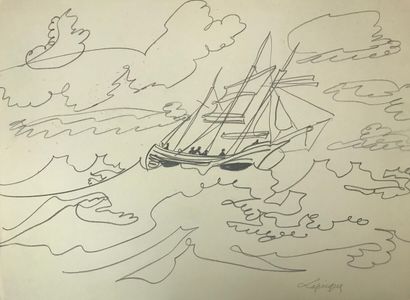 null Charles LAPICQUE (1898-1988)

Marine 

Graphite signed lower right

50 x 65...