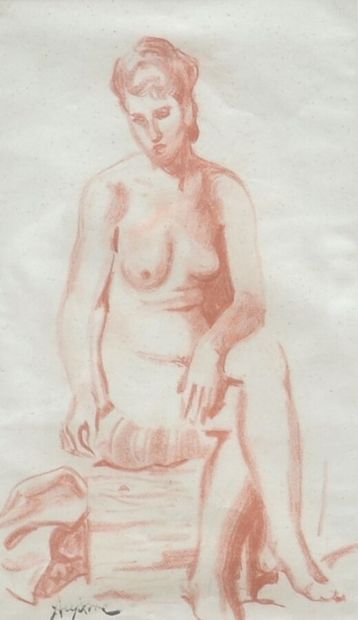 null Jean AUJAME (1905-1965)

Seated female nude

Sanguine bearing the stamp of the...