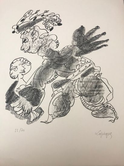 Charles LAPICQUE (1898-1988) 
Untitled 
Lithograph...