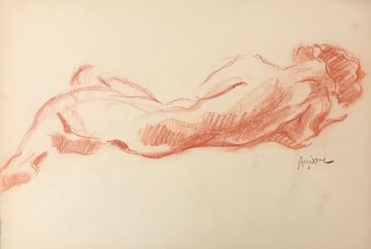 null JEAN AUJAME (1905-1965)

Reclining Nude 3/4 Back

Sanguine on paper, studio...