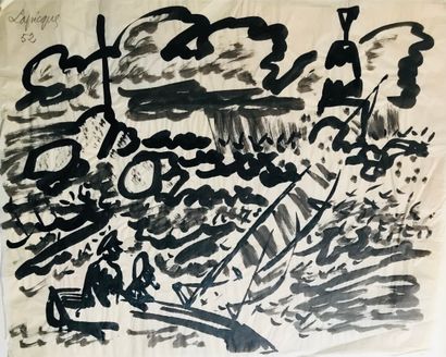 null Charles LAPICQUE (1898-1988)

Untitled

Ink on silk paper signed and dated 52...