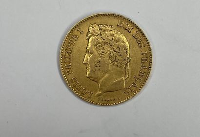 null Pièce de 40 Francs Louis-Philippe en or jaune (900/1000e), datée 1831.

Poids...