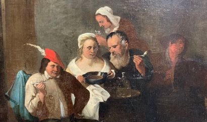 null Matheus van HELMONT (Anvers 1623 - Bruxelles vers 1679)

Les Fumeurs 

Toile...
