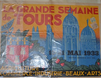 null AFFICHE "La grande semaine de Tours", 13-21 mai 1933. 

(Petites déchirures,...