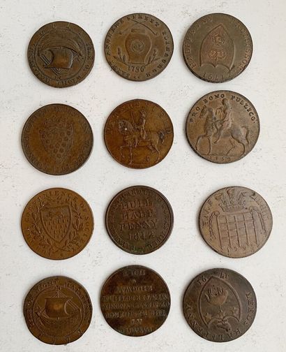 null Lot de de douze TOKENS en cuivre du 18e siècle.



Expert : Vinchon Numisma...