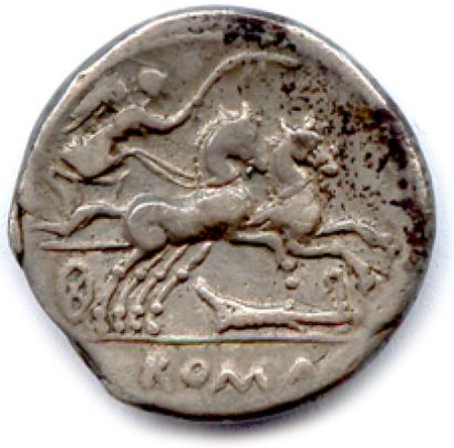 null RÉPUBLIQUE ROMAINE CIPIA Cipius 115-114

Tête casquée de Rome. R/. Victoire...