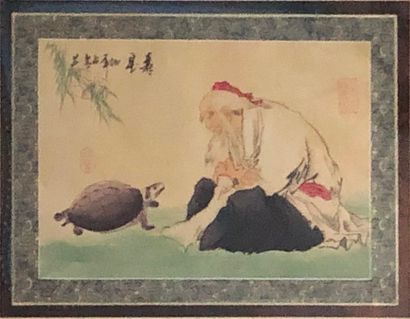 null JAPON

Vieillard à la tortue

Encre et aquarelle sur papier. 

Dim. vue : 27.5...
