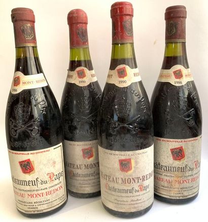 4 bouteilles CHATEAUNEUF DU PAPE, Chateau...