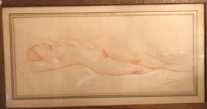Léon GALANT (1872-1960) 
Femme nue allongée...