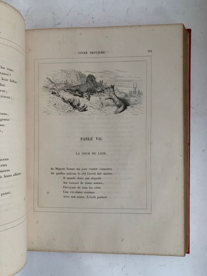null Jean de la Fontaine, Fables 

Paris, Hachette éditeur, 1868 

In-folio reliure...