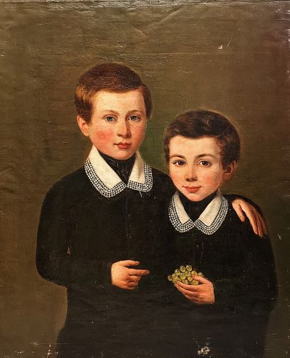 null Ecole française vers 1840 

Les deux frères 

Huile sur toile 

Hauteur : 78...