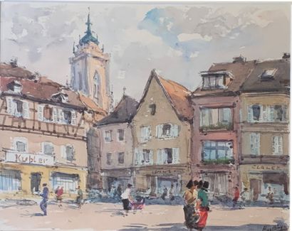 null HAEFFLINGER (actif au XXème siècle)

"Place de village animée", " Vue du clocher"

Deux...