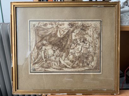 null Ecole française du XVIIIème siècle 

Deux satyres et nymphe

Plume et encre...