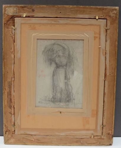 null French school of the 19th century 

Gleaner 

Charcoal and white chalk on paper...