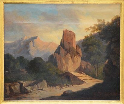 null Suiveur de Jules COIGNET (1798-1860) 

Paysage montagneux 

Huile sur toile

Dans...