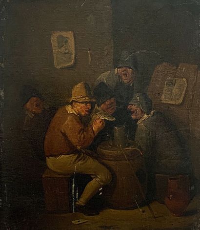 null Egbert VAN HEEMSKERCK (1610-1680), attributed to 

Tavern scene 

Oil on panel...