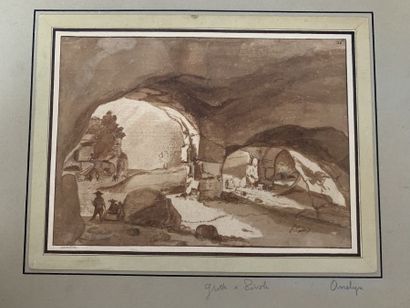null Attribué à Jan ASSELIN (Diepen 1610 - Amsterdam 1652)

La Grotte de Tivoli

Plume...
