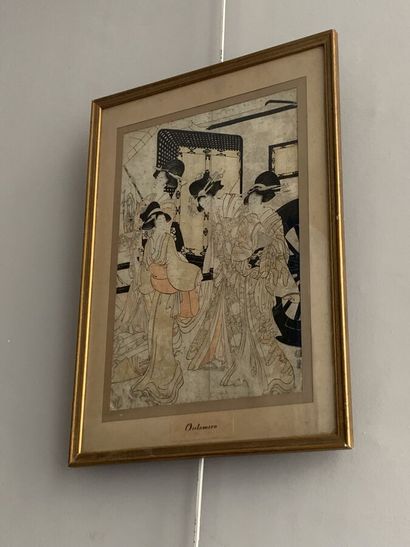 null Kitagawa Utamaro (1753-1806) attribuée à 

Quatre geishas 

Estampe 

Dans un...