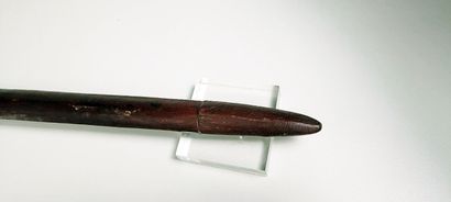 MASSUE - Archipel des Salomon - Bois - H: 123 cm - En forme de feuille rainurée...