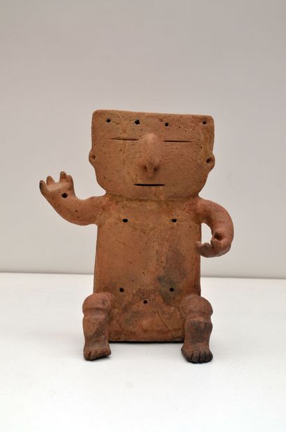 null Personnage assis

Culture Quimbaya, Colombie

1000 - 1500 ap. J.-C.

Terre cuite

H....