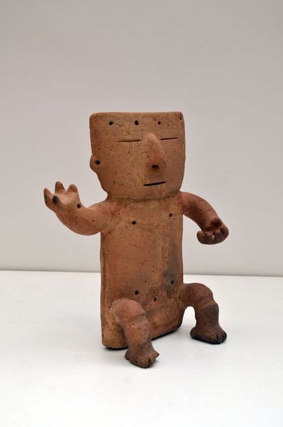 null Personnage assis

Culture Quimbaya, Colombie

1000 - 1500 ap. J.-C.

Terre cuite

H....