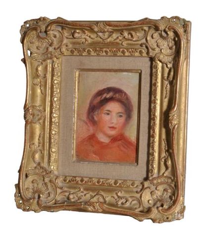Pierre-Auguste RENOIR (1841-1919) Portrait de femme Huile sur toile portant un monogramme...