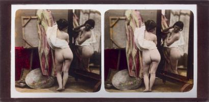 Auguste Belloc (1800-1867) (attribué à) Etude de nu, c. 1850-1860. La muse d'un peintre...