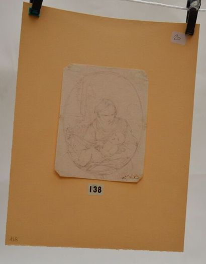 null Charles-Joseph NATOIRE (Nîmes 1700-Castel Gondolfo 1777)
Vierge à l'enfant
Crayon...