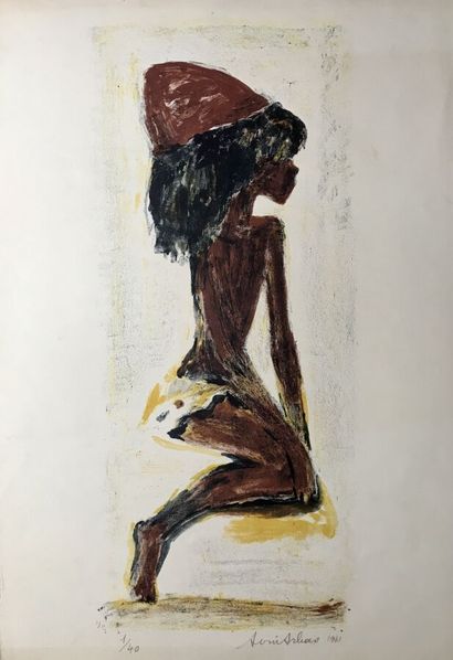 null Avni ARBAS (1919-2003)
Girl 
Lithograph on paper 
Signed in pencil lower right,...