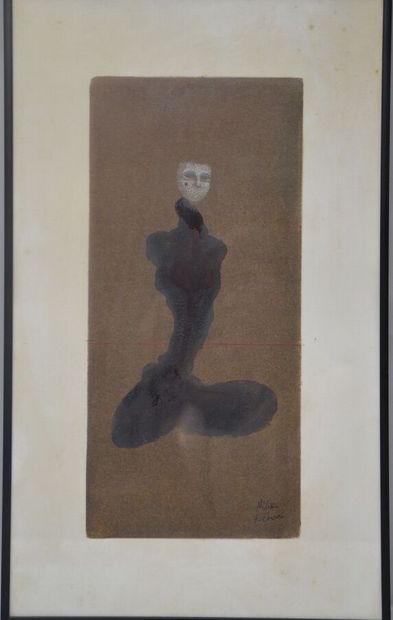 null LOT comprising 4 works on paper: 

PEREAU Philippe (born in 1929)
Caricature
Charcoal...