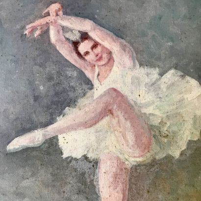 null MARKOWICZ victor (XXth)
Classical dancer 
Oil on canvas signed lower left,
50...