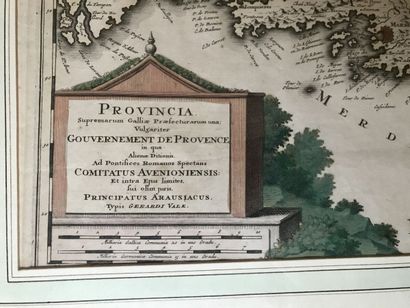 null École FRANCAISE du XVIIIe siècle
Carte - Gouvernement de Provence 
"Provincia...