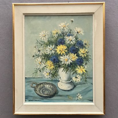 null Suzanne MEROT-MAURY
Bouquet de fleurs
Suite de trois gouaches sur canson et...