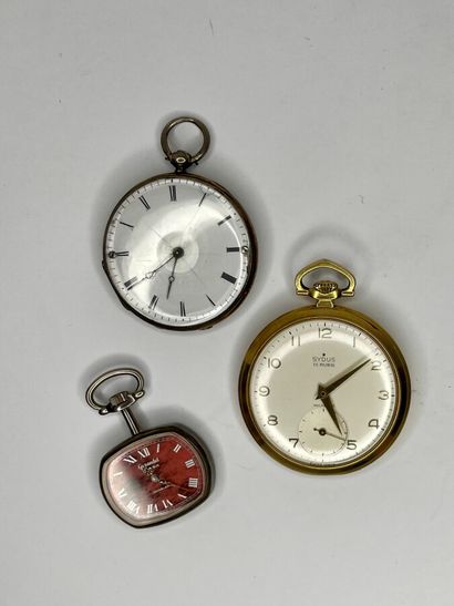LOT of three watches of gousset and collar...