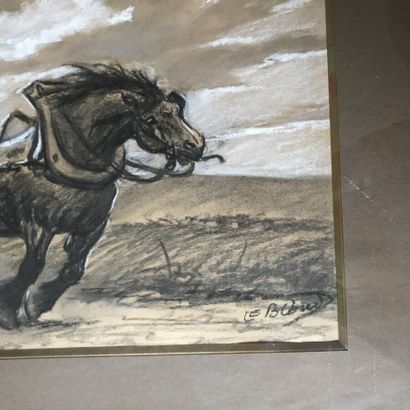 null School of the XIXth century
Prancing Horses (study)
Drawing in brown ink and...