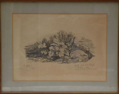 null Ecole française du XIXe siècle 
Paysage côtier
Crayon noir
24,5 x 34,5 cm
Annoté...