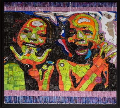 null Koffi Désiré MOUNOU

Smiles 

Collage on canvas, signed in the middle right

100...