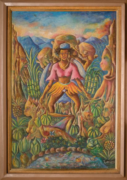 null Edgar BRIÈRE

Vodou scene 

Acrylic on canvas, signed lower right, framed

78...