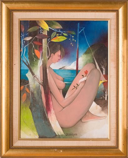 null Jacques-Enguerrand GOURGUE (1930 - 1996)

Love letter 

Acrylic on canvas, signed...