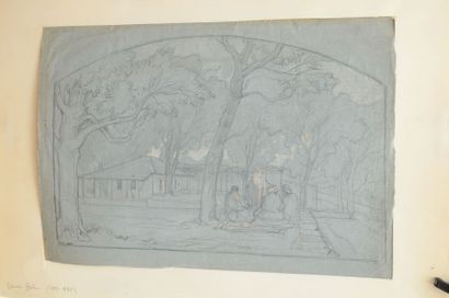 null Edouard BERTIN (Paris 1797 - 1871)

Bivouac sous les arbres

Crayon noir et...