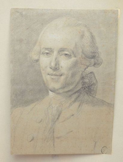 null Pierre-Alexandre WILLE (Paris 1748 - ap. 1821)

 Portrait présumé du marquis...