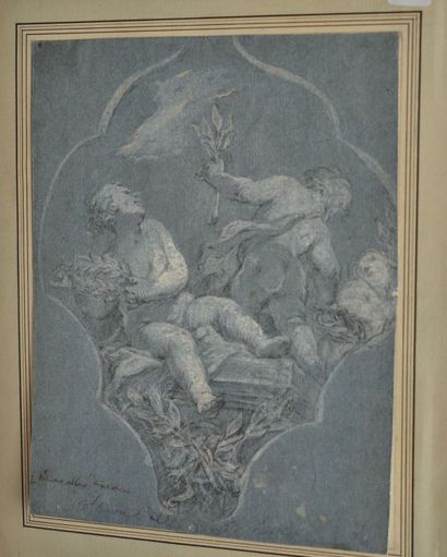 null Ecole italienne du XVIIIe siècle 

Projet d'écoinçon avec trois figures

Pierre...