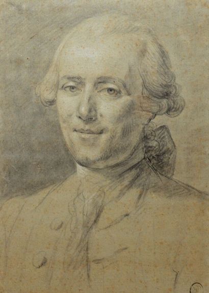 null Pierre-Alexandre WILLE (Paris 1748 - ap. 1821)

 Portrait présumé du marquis...