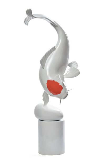 null BINOME - Ingrid Michel and Frédéric Pain
Koi carp 
Molded resin,
Signed, titled...