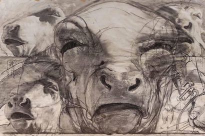 null Quentin GAREL (1975)
Etude de veau inerte
Fusain sur papier, 
105 x 155 cm.

Provenance...