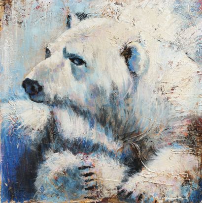 null NEGRE Virginie (born in 1959)
Bear 1
Mixed media on canvas,
Signed lower right,
100...