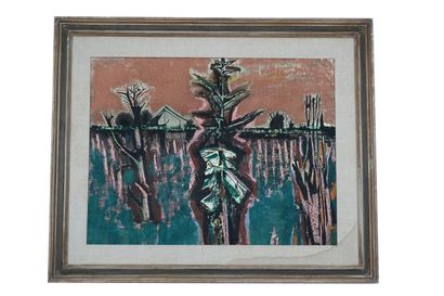 null KLIEMANN Carl-Heinz (1924 - 2016)
Paysage aux arbres et lac
Gouache signée en...