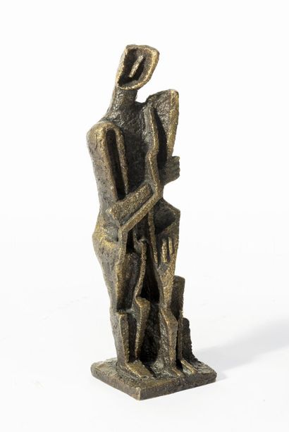 null ZADKINE Ossip (1888-1967) 
Hominium
Bronze à patine brun mordoré, signé "O Z"...