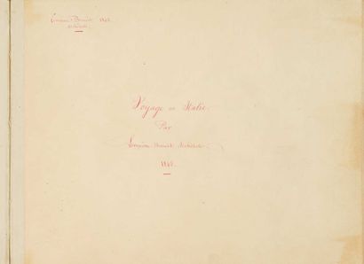 null LEMOINE-BENOIT Victor (Architecte) Voyage en Italie, 1845

Petit in-folio au...