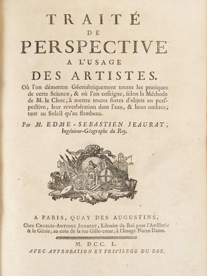 null JEAURAT Edme, Traité de la perspective à l'usage des artistes. Paris, Jombert,...